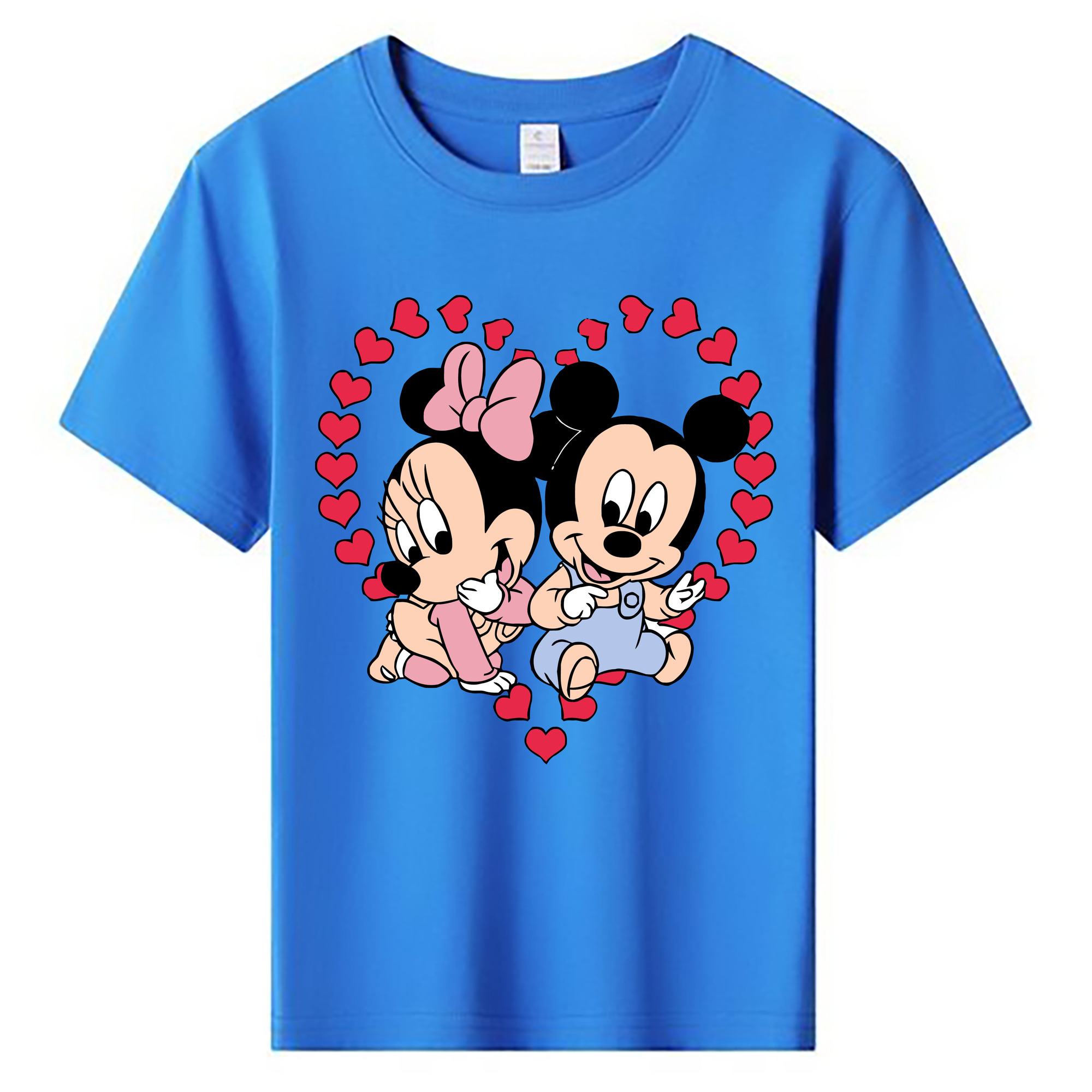 ミッキーマウス Mickey Mouse 綿100％キッズTシャツ（フロントプリント）